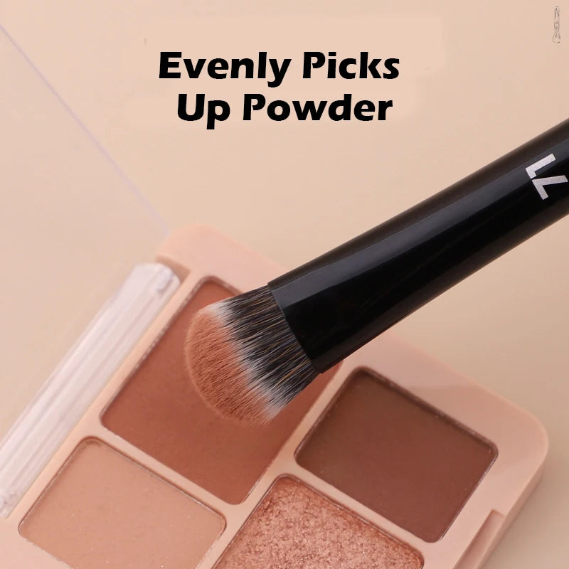 Single Flat Round Tube Flat Head Foundation Brush Concealer Makeup Brush Face Contour Foundation Makeup Tool