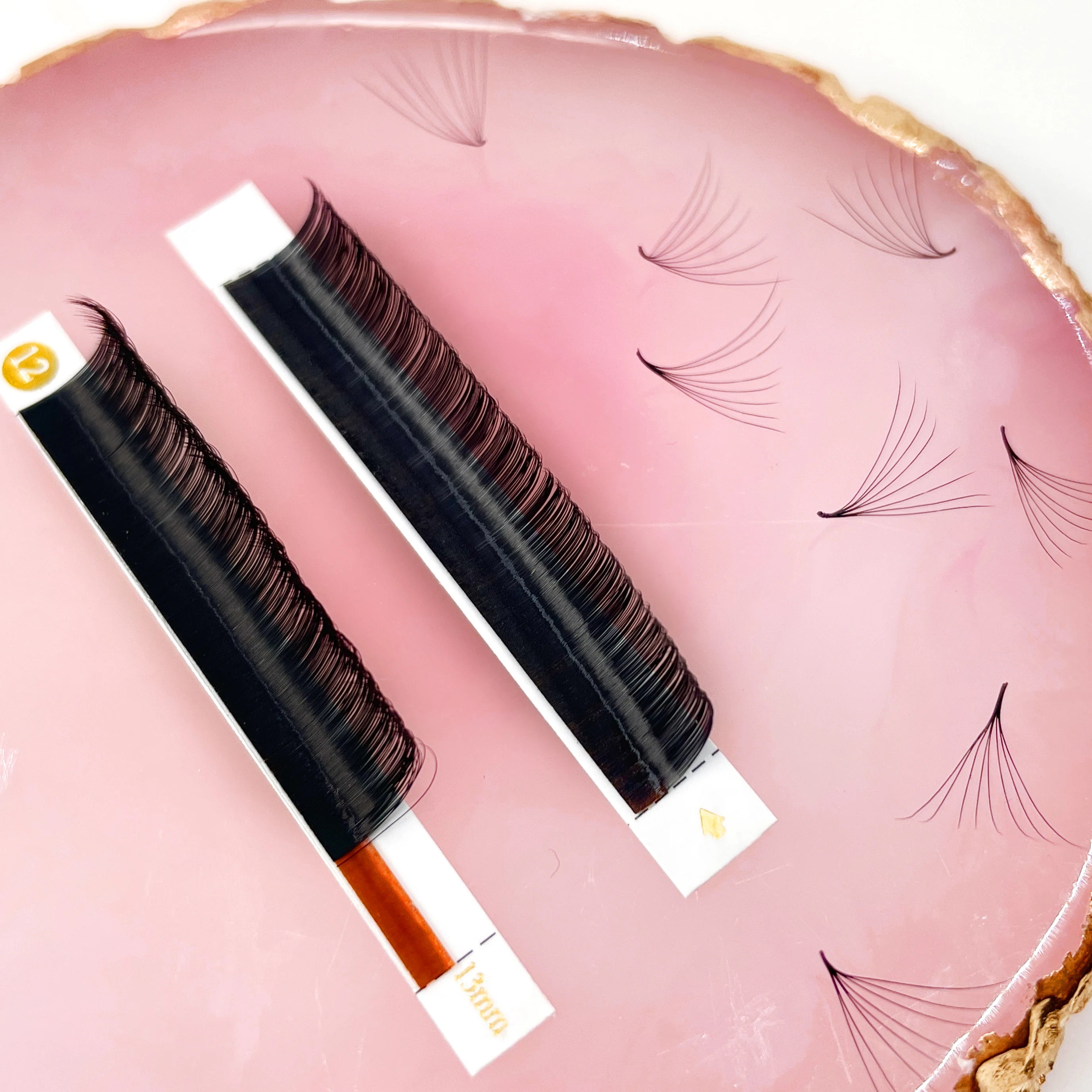 ARTSTAR 12Rows/tray False Eyelashes  J B Curl  6-20mm   Eyelashes Extensions  Matte Black Lashes Makeup tool