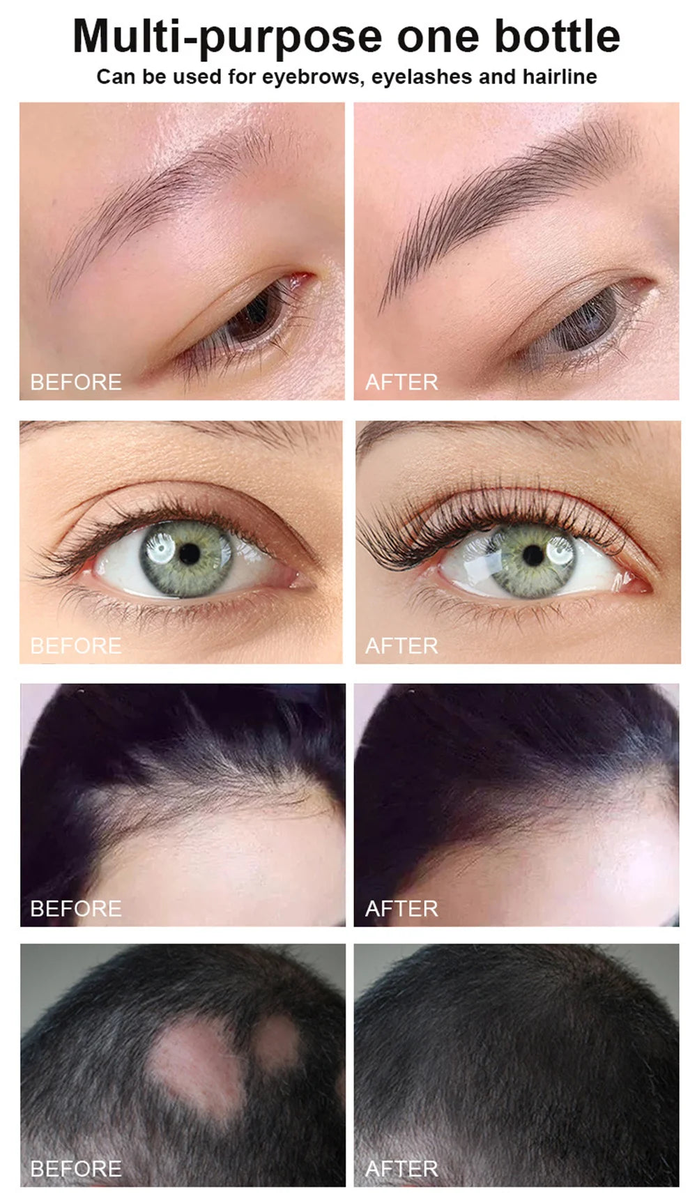 Eyebrow Eyelash Growth Serum Fast Growing Prevent Hair Loss Damaged Treatment Thick Dense Eyes Makeup Care Products