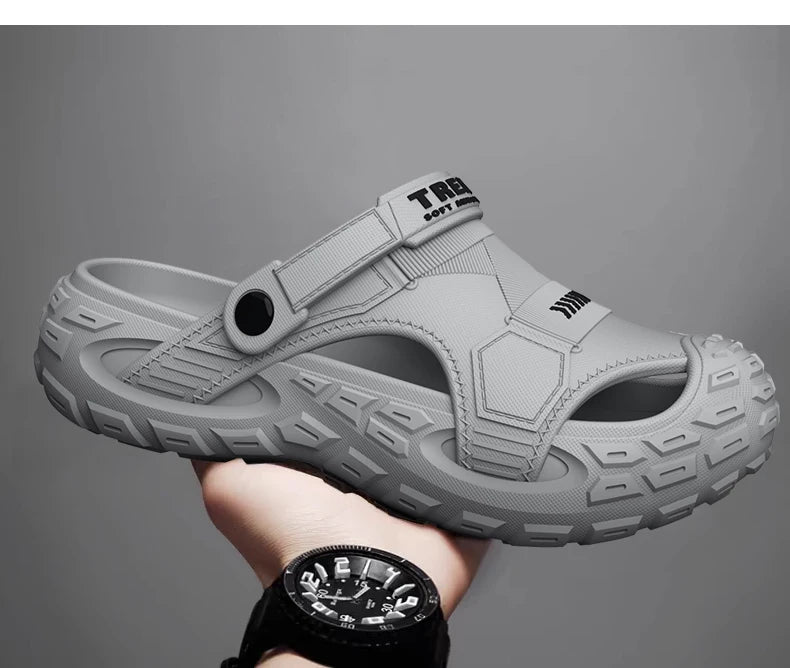 EVA Men's Outdoor Summer Wearable Clog Shoes Anti-Slip Breathable Odor-Resistant Slip-Resistant Sandals
