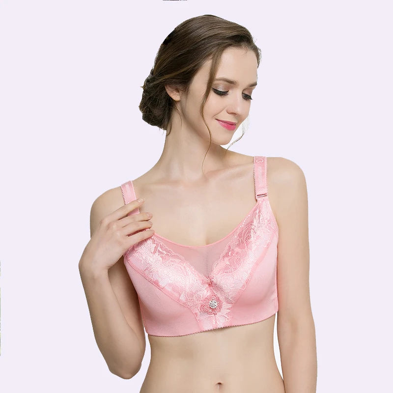 Big Size Push Up Bra 48G 50G 52G Plus Size Bralette Large Size Brassiere Female Bra Plus Size 40-52 Sexy Seamless Bras For Women