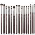 Jessup Makeup Brushes Set 15/25pcs Premium Synthetic Brown Make up Brushes Foundation Eyeshadow Concealer Blush Eyeliner, T511