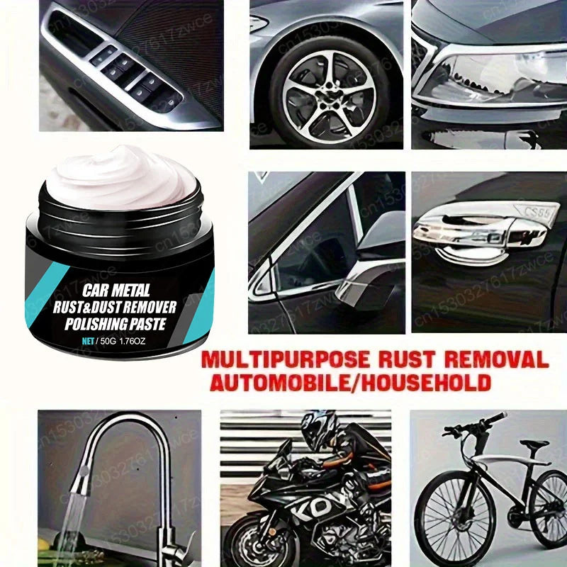 Car Rust Restoration Paste for Chrome Parts of Auto Rust And Fading on Car Wheels Designed for Renewing Oxidized Scratch Repair