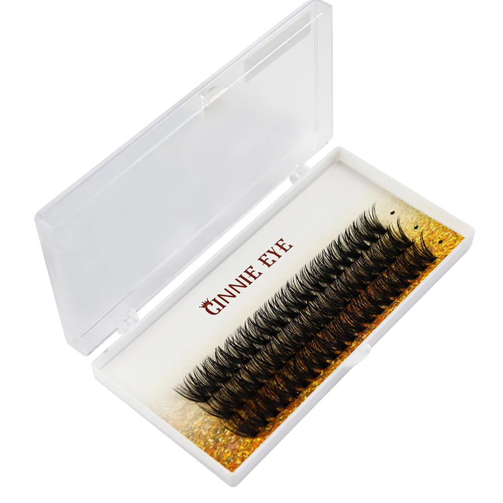 60D Bundles Fluffy Eyelash Volume Eyelash Extension DIY 80D Individual Cluster Lashes Bunches Natural Lash Fox Eye Self Fanning