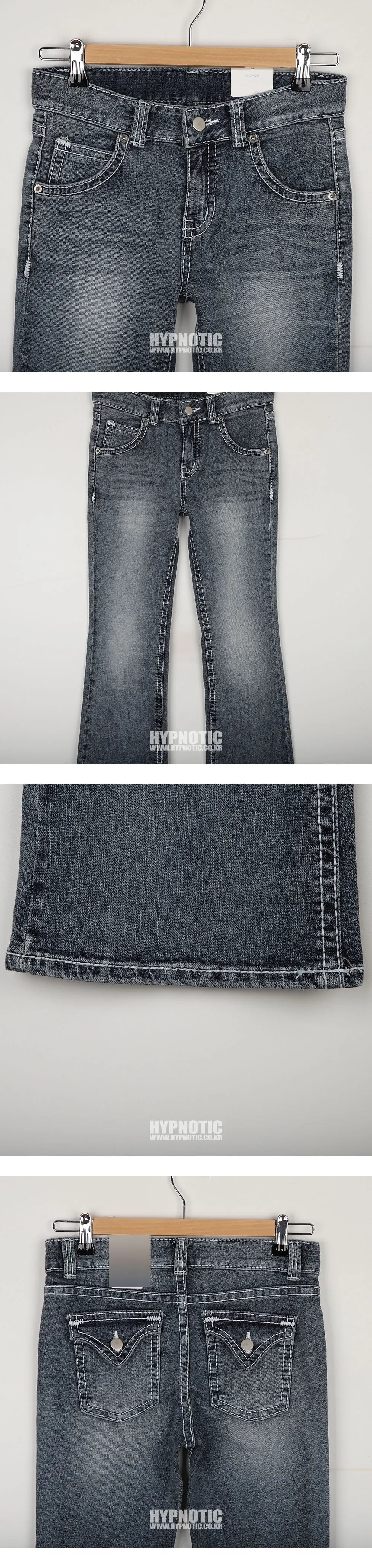 Gothic Buddha Head Womens Jeans Y2K Clothes Hip Hop Pocket Embroidery Vintage Blue Baggy Jeans Low Waist Wide Leg Trousers