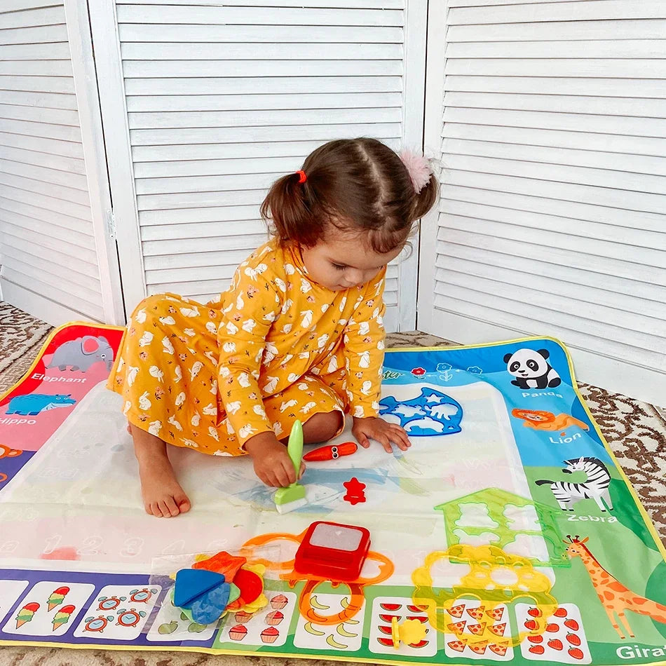 Oversized Magical Water Canvas pens Montessori Toys Learning Blanket Writing  Drawing Repeated Graffiti Painting  toy