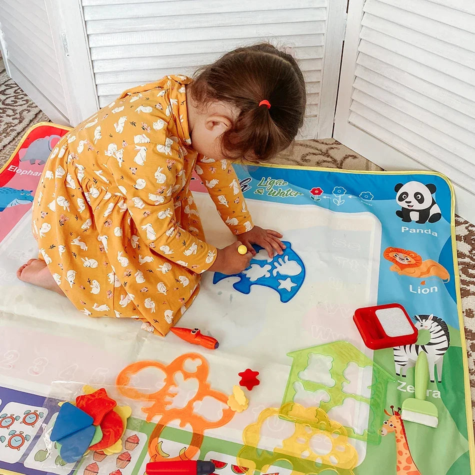 Oversized Magical Water Canvas pens Montessori Toys Learning Blanket Writing  Drawing Repeated Graffiti Painting  toy