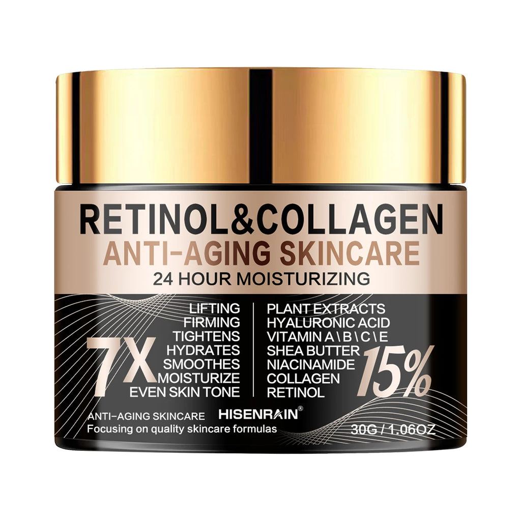 HISENRAIN Retinol Collagen Face Cream - Anti-Aging Intense Moisturizer, Reduce Wrinkles Fine Lines & Firm Skin.