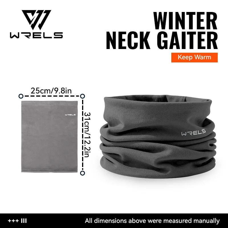 WRELS Winter Neck Gaiter Neck Warmer Cover Ski Gaiters for Men Women Fleece Thick Windproof Ski Mask Scarf Breathable Face Mask