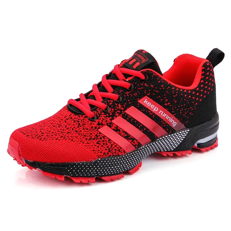 New men's and women's flying mesh surface spring summer breathable casual sports shoes flat vulcanized couple running big size48