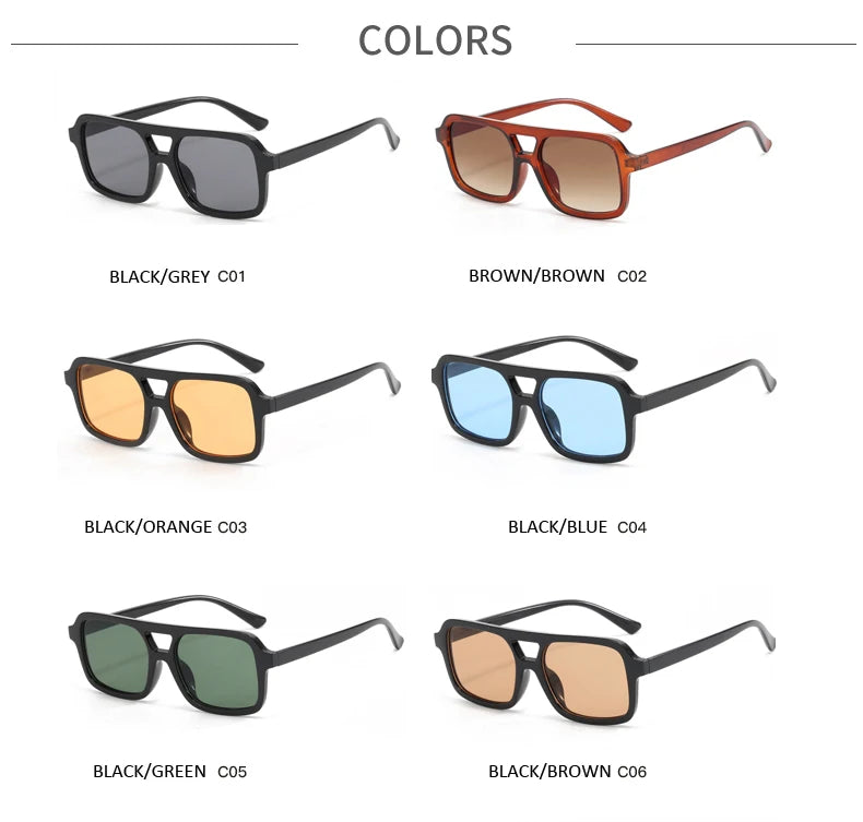 3pcs/6pcs New Parallel Bars Versatile Sun Glasses Retro Fashion Outdoor Sunglasses Riding UV Protection Eyeglasses Female