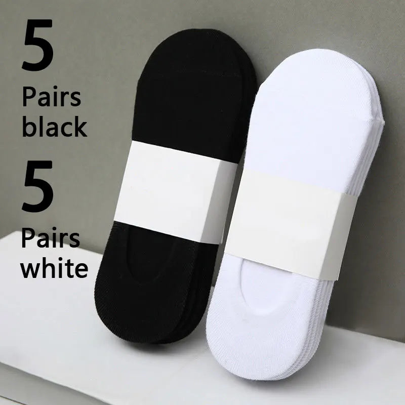 10 pairs solid color men socks cardboard breathable sports socks casual boat socks comfortable cotton ankle socks, sizes 38-44