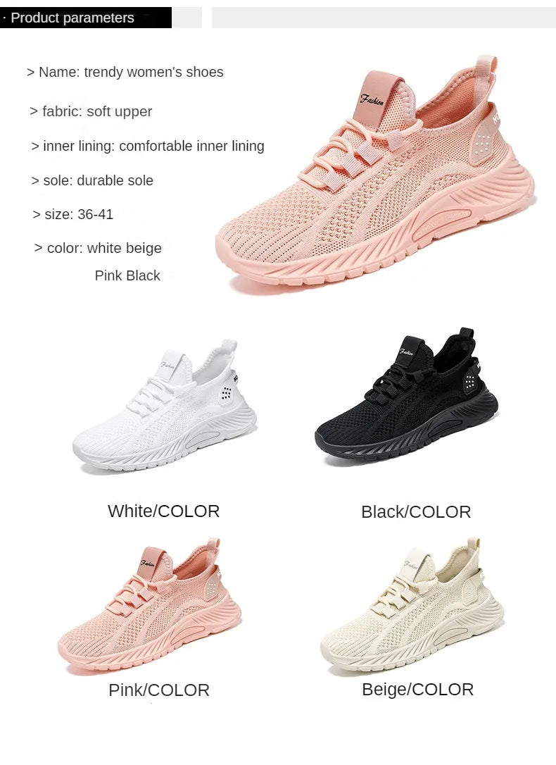 Women's Shoes Summer 2025 Casual Sneakers Breathable Mesh Lightweight Affordable Free Shipping