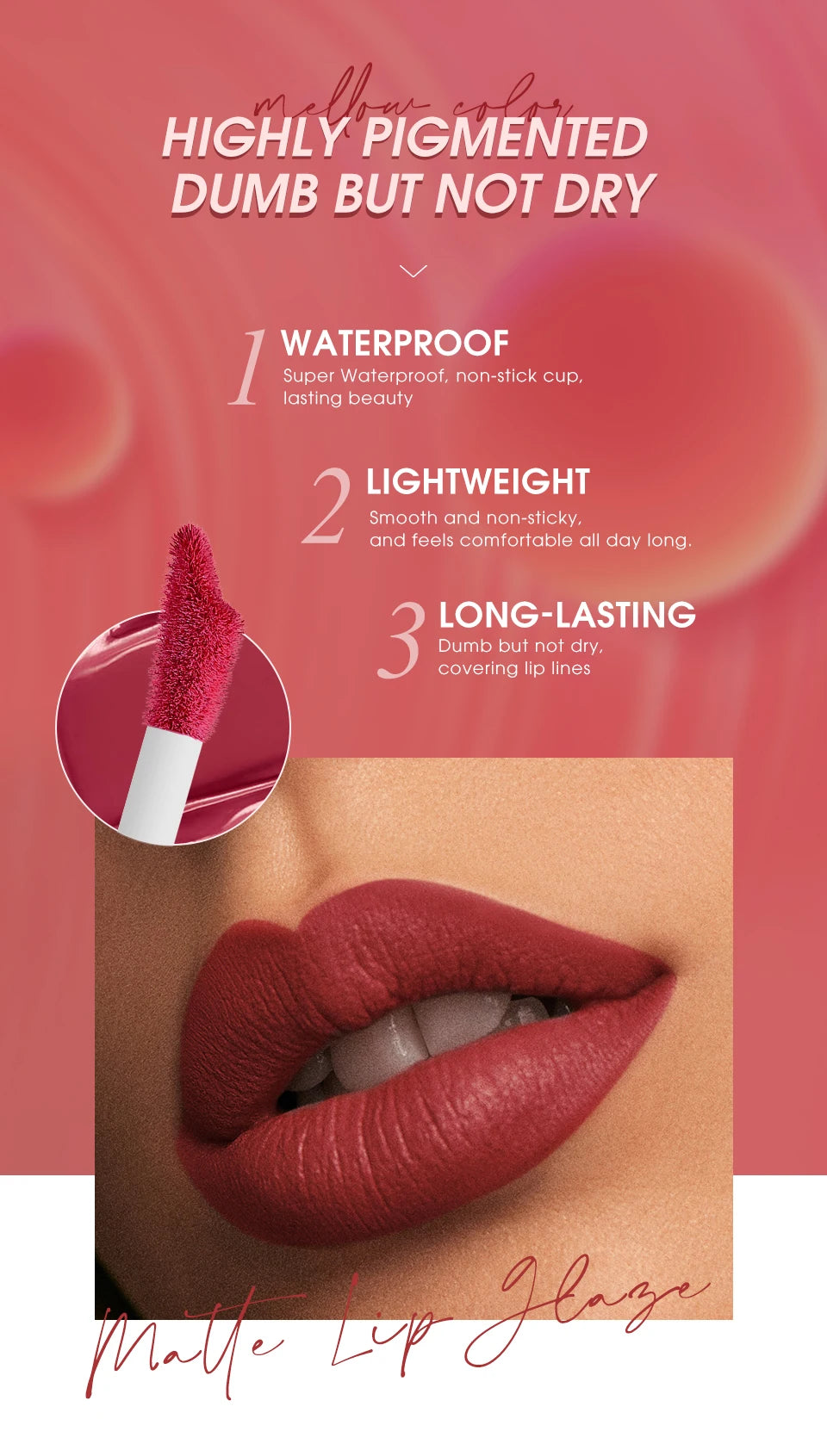 Velvet Matte Lip Gloss Tint 12 Shades Waterproof Long Lasting Nonstick Cup Liquid Lipstick Makeup Cosmetics For Women