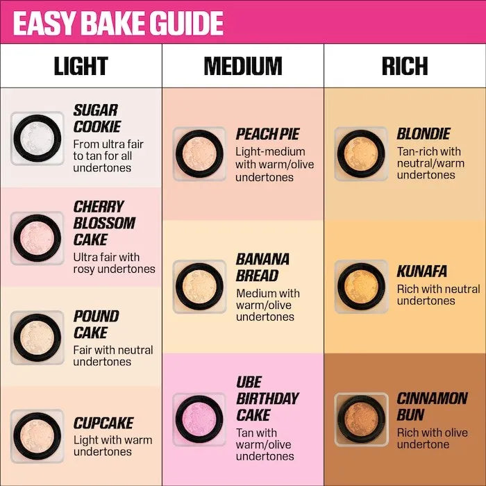 New Huda Easy Bake Fragrance Free Loose Baking and Setting Powder Brand Beauty Oil Control Matte Waterproof Brightening Makeup