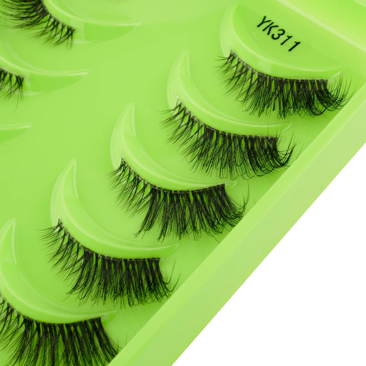 New Half Eyelashes 3/10Pairs Half Lashes Natural 3D Cat Eye Lashes Clear Stem False Eyelash Extension Makeup Faux Cils maquiagem