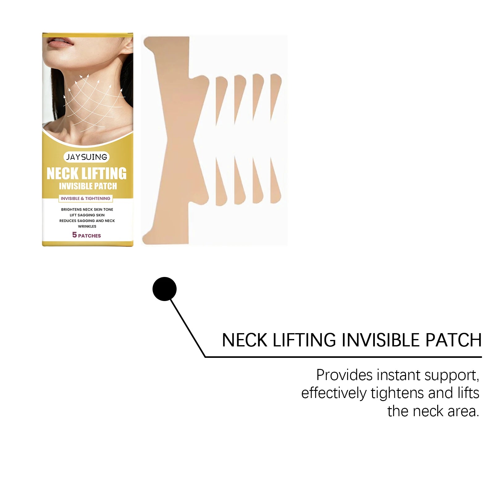 Neck Lifting Patch Improve Neck Contour Reduce Fine Lines Relieve Double Chin Increase Skin Elasticity Neck Invisible Care Mask