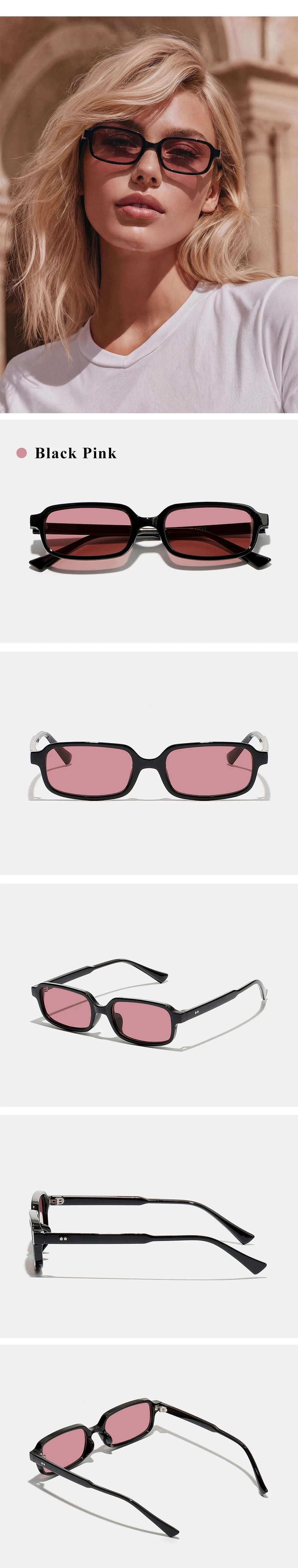 Ruiao Women Small Square Sunglasses Retro Fashion UV400 Sun Glasses for Women Luxury Brand Designer Eyewear Female Shades