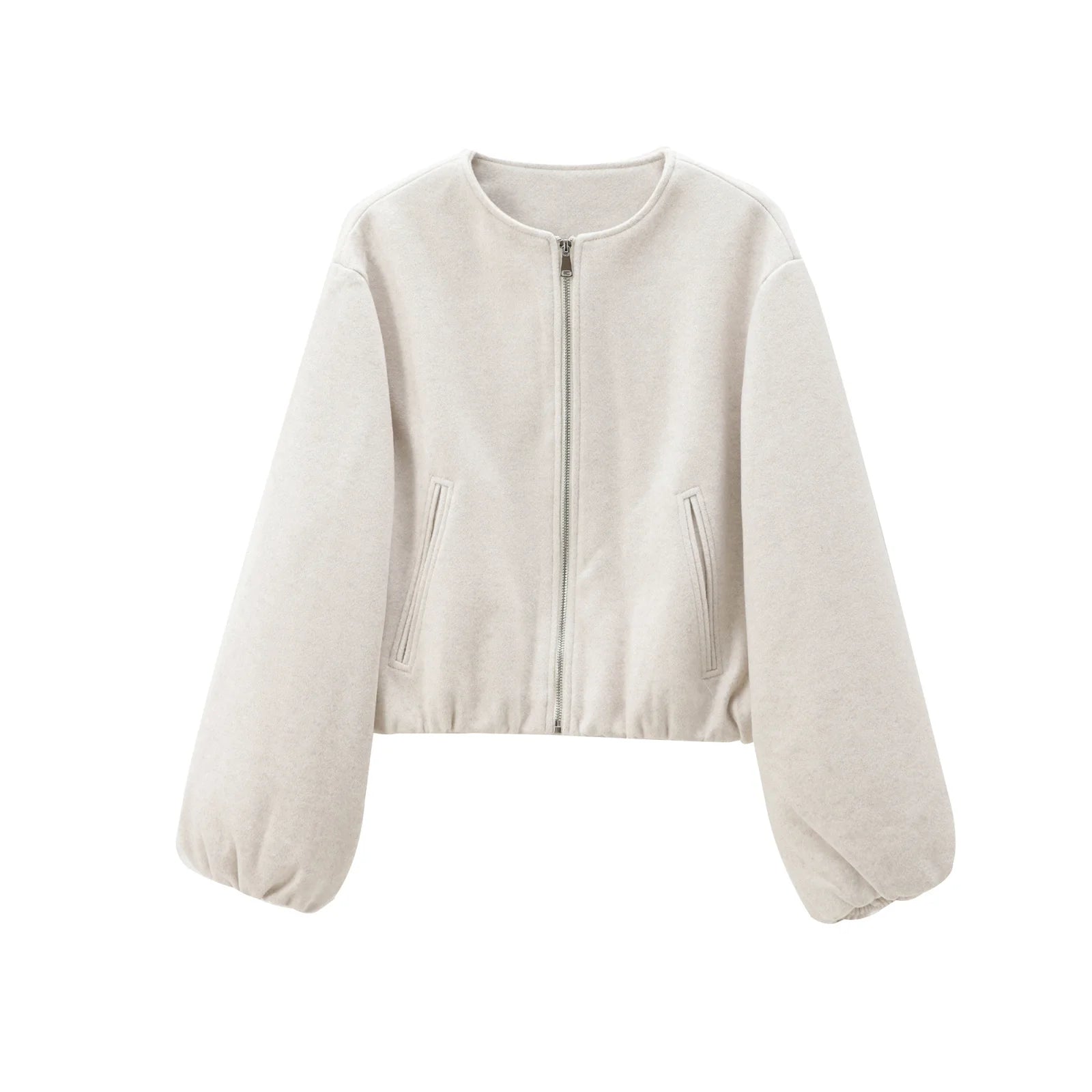 MUJER 2025 Fleece Bomber Jackets for Women Soft Zipper Woman's Sports Jacket Long Sleeve Cropped Jacket Women Coats Outerwears