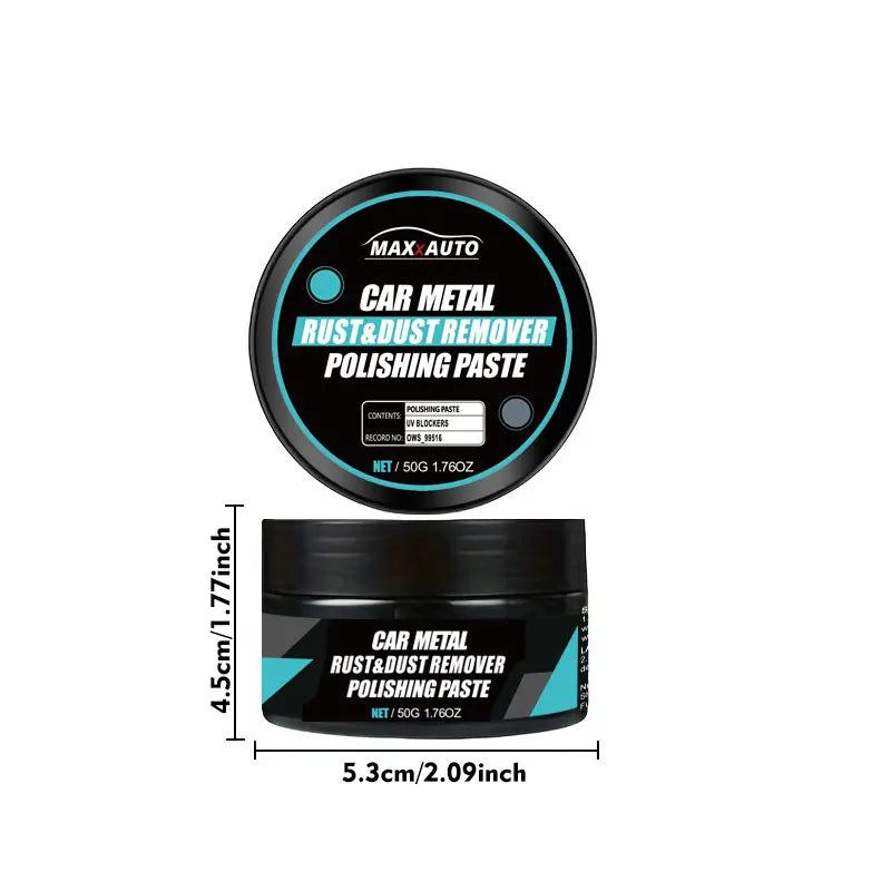 Car Rust Restoration Paste for Chrome Parts of Auto Rust And Fading on Car Wheels Designed for Renewing Oxidized Scratch Repair