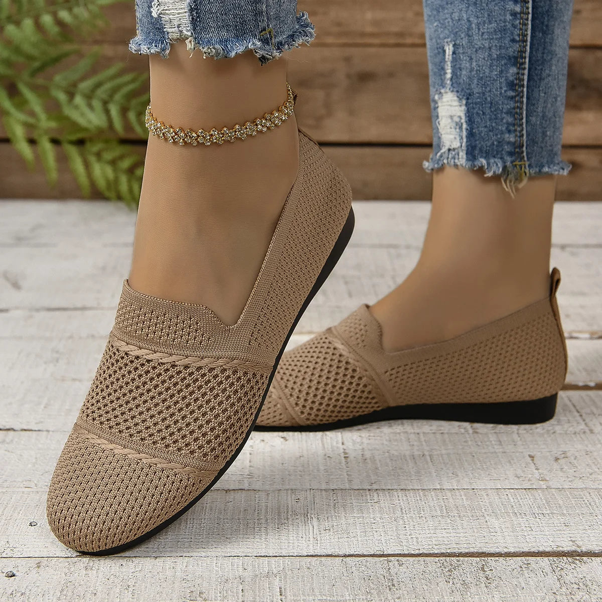 New Summer Mesh Square Toe Breathable Women Shoes Fashion Hollow Out Casual Flat Shoes for Women Large Size Zapatos De Mujer