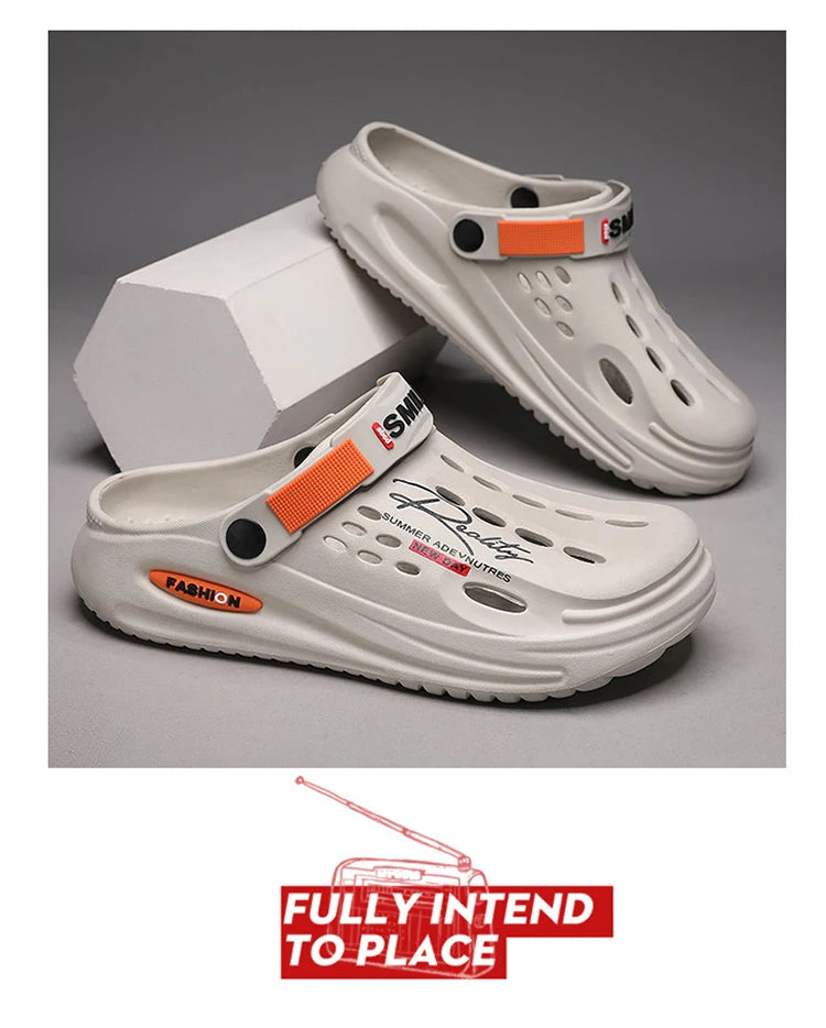 Summer Clogs Sandals 47 Men Clogs EVA Slippers Soft Sole Breathable Beach Slippers Men Home Slippers Outdoor Antiskid Slippers