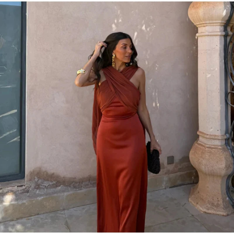 Solid Color Strapless Ribbon Women Summer Dress Sexy Sleeveless Backless High Waist Slim Maxi Vestidos 2026 Lady Vacation Outfit