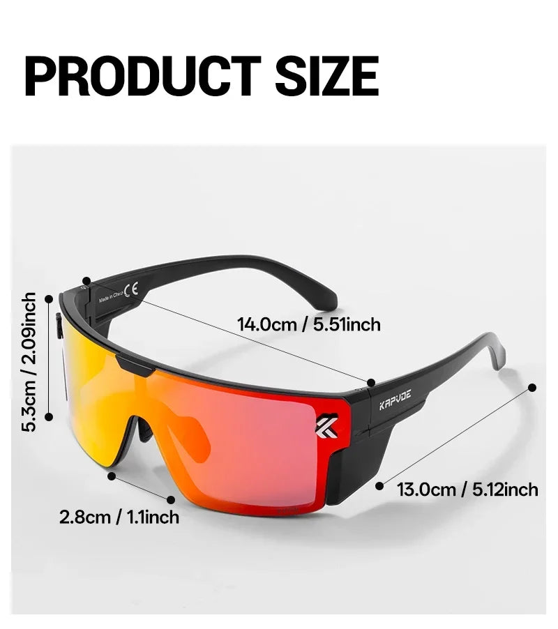 Kapvoe 2026 Hiking Eyewear Cycling Glasses Polarized MTB Bike Sunglasses UV400 Lenses Men Women Sunglasses Protective Glasses