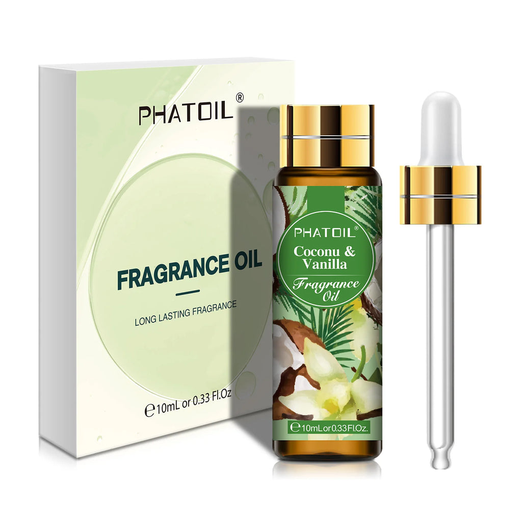 PHATOIL 10ml Fragrance Oil For Women Strawberry Peach Angel Sea Breeze Coconut & Vanilla Bubble Gum Aromatherapy Fragrance Oils