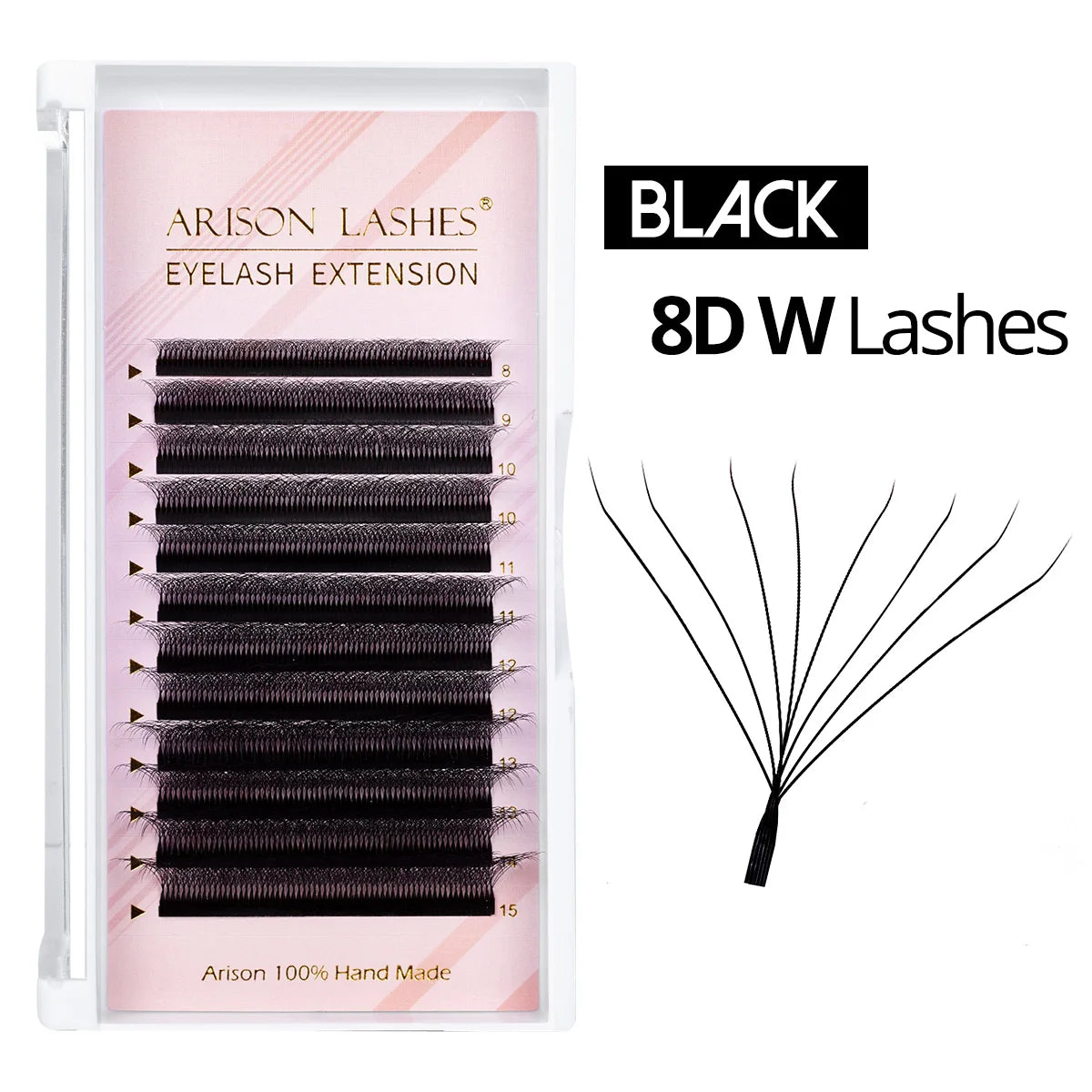 ARISON 3D/4D/5D/6D W-Shape Eyelashes Extension Premade Volume Fans YY-shape Lashes Faux Mink Soft Easy Faning Natural Lash