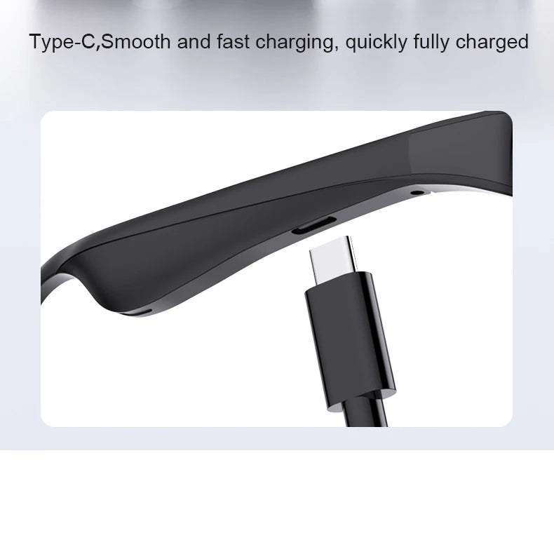 Lenovo Bluetooth Smart Glasses with Audio Mic AI Calling Real-time Translation Voice Assistant Smart Sunglasses for Men Women