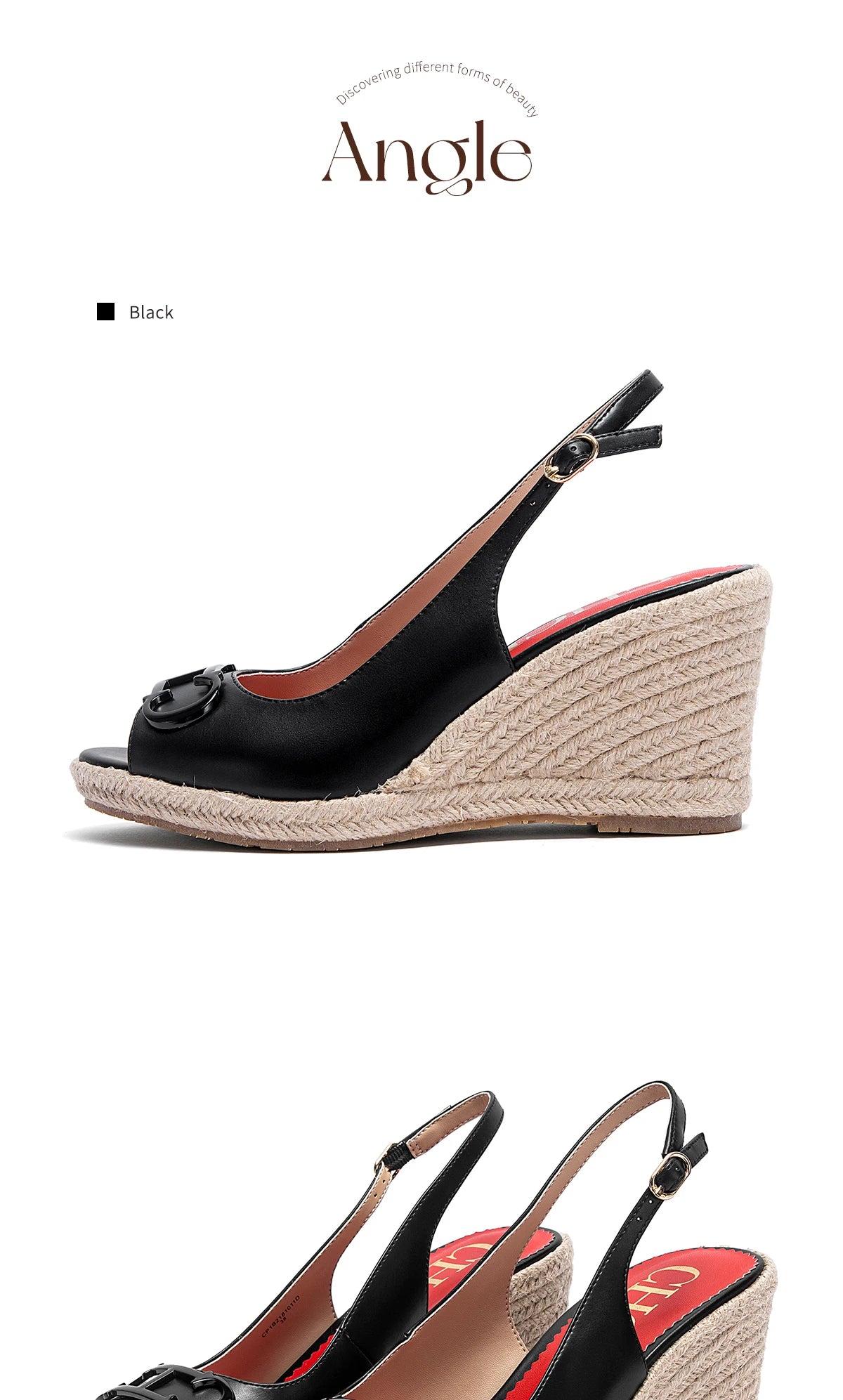 CHCH Women's Sandals Summer New Wedge Fish Mouth High Heel Open Toe Platform Summer Formal Shoes 8.5cm