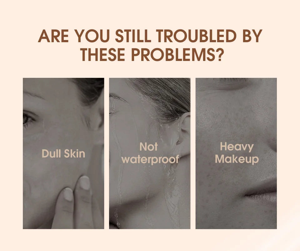 O.TWO.O Cushion Foundation 3 Colors Air Cushion BB Cream Full Coverage Breatheable Concealer Waterproof Face Foundation