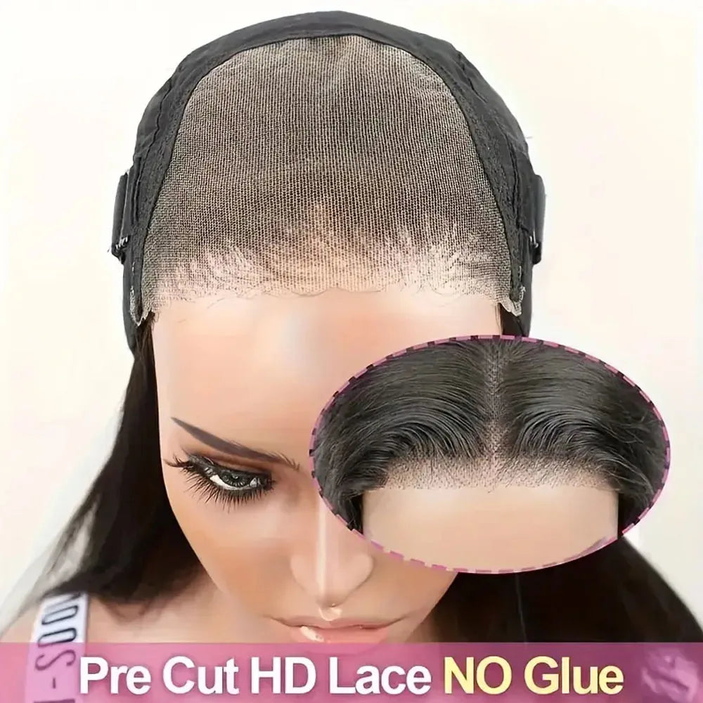 40 Inch Glueless HD Lace 13x4 Front Wig Human Hair 13x6 Ready To Wear Straight Wigs With Pre Plucked 5x5 Closure No Glue Needed