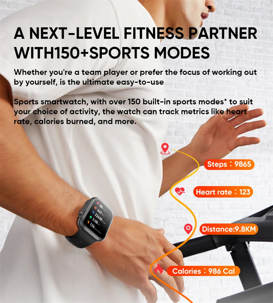 Watch Ultra 2 SE Men Women 1000mAh AMOLED Heart Rate 100+Sport Bluetooth Call GPS Track Waterproof Smart Watch For IOS Android