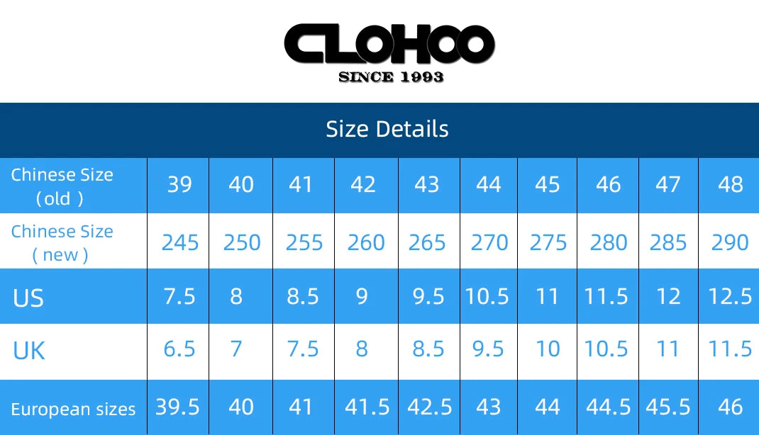 CLOHOO Handmade Men's High-Top Sport Casual Boots Breathable Outdoor Wear with Extended Size Options Classic Ankle Boots