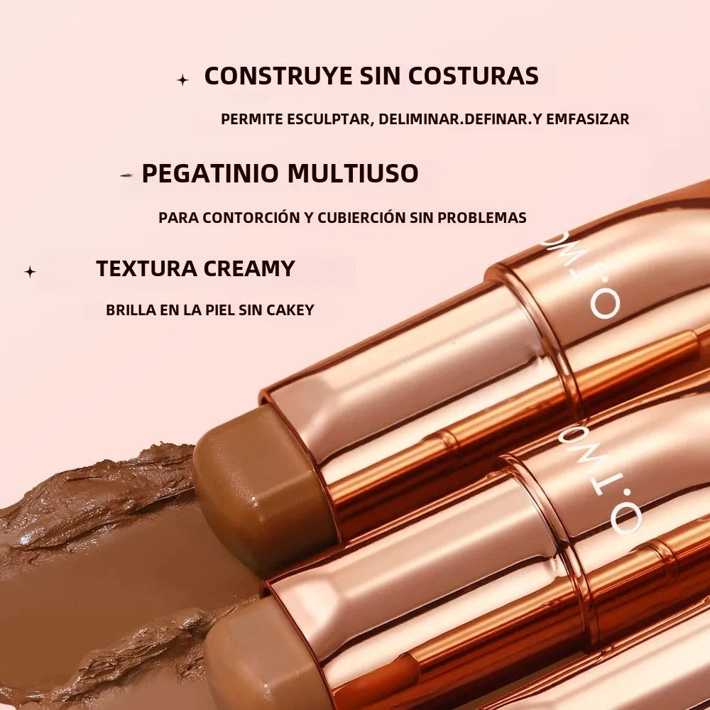 O.TWO.O Contour Stick Cream Long-wear Lightweight Brighten Stick Easy to Sculpt Face Concealer Bronzer Contouring Makeup Pen