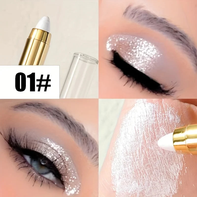 Waterproof Pearly Eyeshadow Pencil Stick 7 Colors Long Lasting Glitter Shimmer Eyeshadow Pen Eyeliner Stick Eyes Makeup Tools