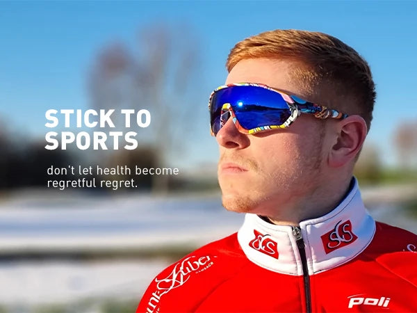 KAPVOE Polarised Cycling Glasses Outdoor Bicycle UV400 Goggles 5 Interchangeable Lenses Unisex Sports Sunglasses for Men Women