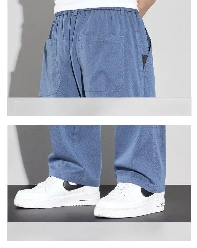 2026 Thin Summer New Men's Soft Lyocell Casual Pants Comfortable Fashion Solid Color Simple Male Trousers Brand Clothing
