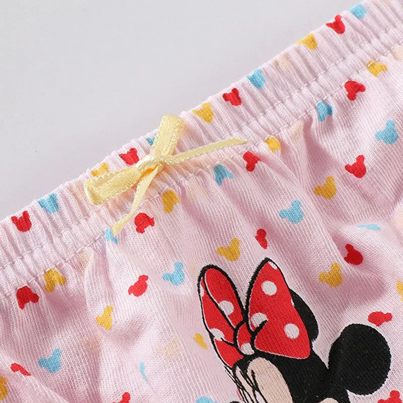 5 Packs/Box Children Underwear Mickey Cartoon Girls Panties Soft Cotton Kids Triangle Panty Breathable Girls Briefs Gift Box