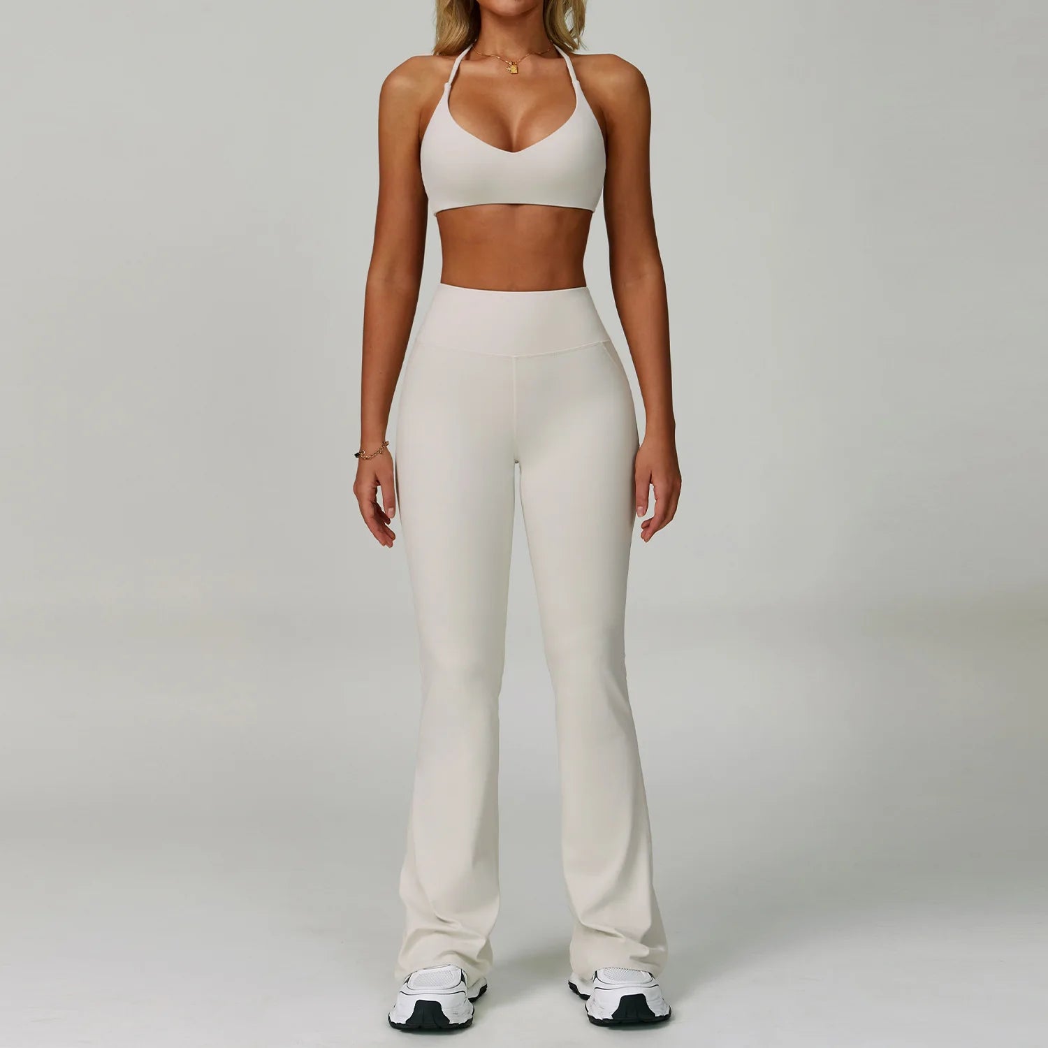 Hearuisavy Women's Running Comfort 2Pcs Sports Pants Set High Waist Push Up Workour Sportswear Casual Cycling Jogging Yoga Bras