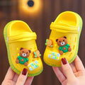 Summer Kids Slippers Cute Cartoon Hole Shoes Closed Toe Soft Sole Non Slip Indoor Baby Sandals Slippers For Boys Girls Toddlers