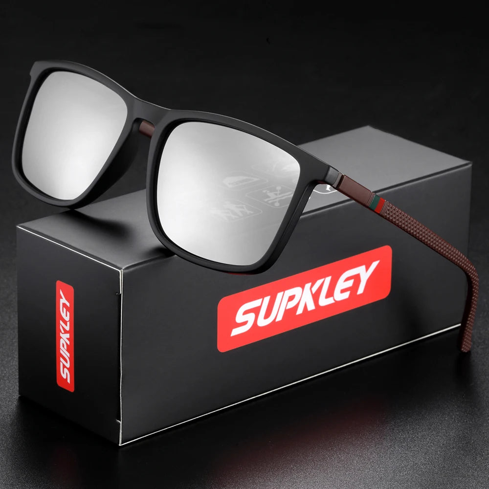 SUPKLEY Men's Polarized Sunglasses Driver Driving Fishing Sunglasses Outdoor Cycling Sports Glasses UV400 Eyewear Accessory