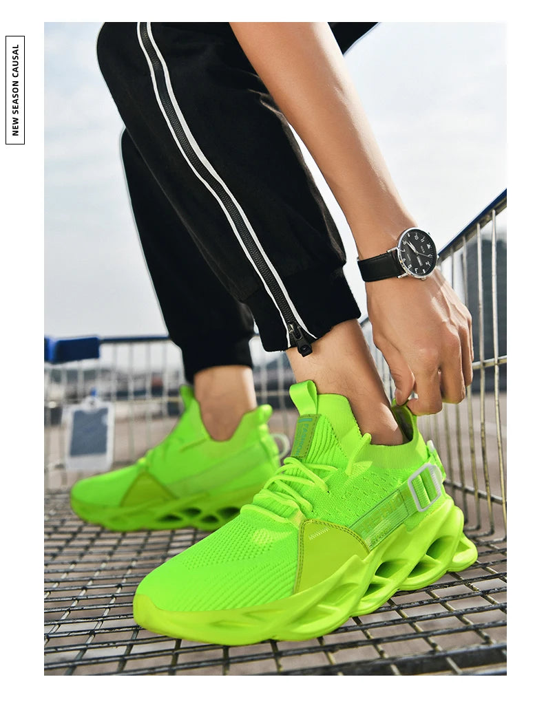 Sneakers Men Mesh Breathable Casual Men Shoes Unisex Light Soft Thick Sole Hole Couple Shoes Athletic Sneakers Women Shoes