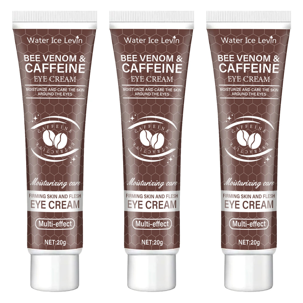 Natural Caffeine Powerful Moisturizing Firming Eye Cream 20g for Puffy and Dark Circles Post-Lifting Area after Using, Reduce Wrinkles and Aging, Light Beige Relaxation