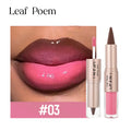 Black Brown Tapered Lip Liner Contour Pencil Double Head Mirror Plumping Lip Glaze Crystal Gloss Sexy Red Lips Tint Makeup New