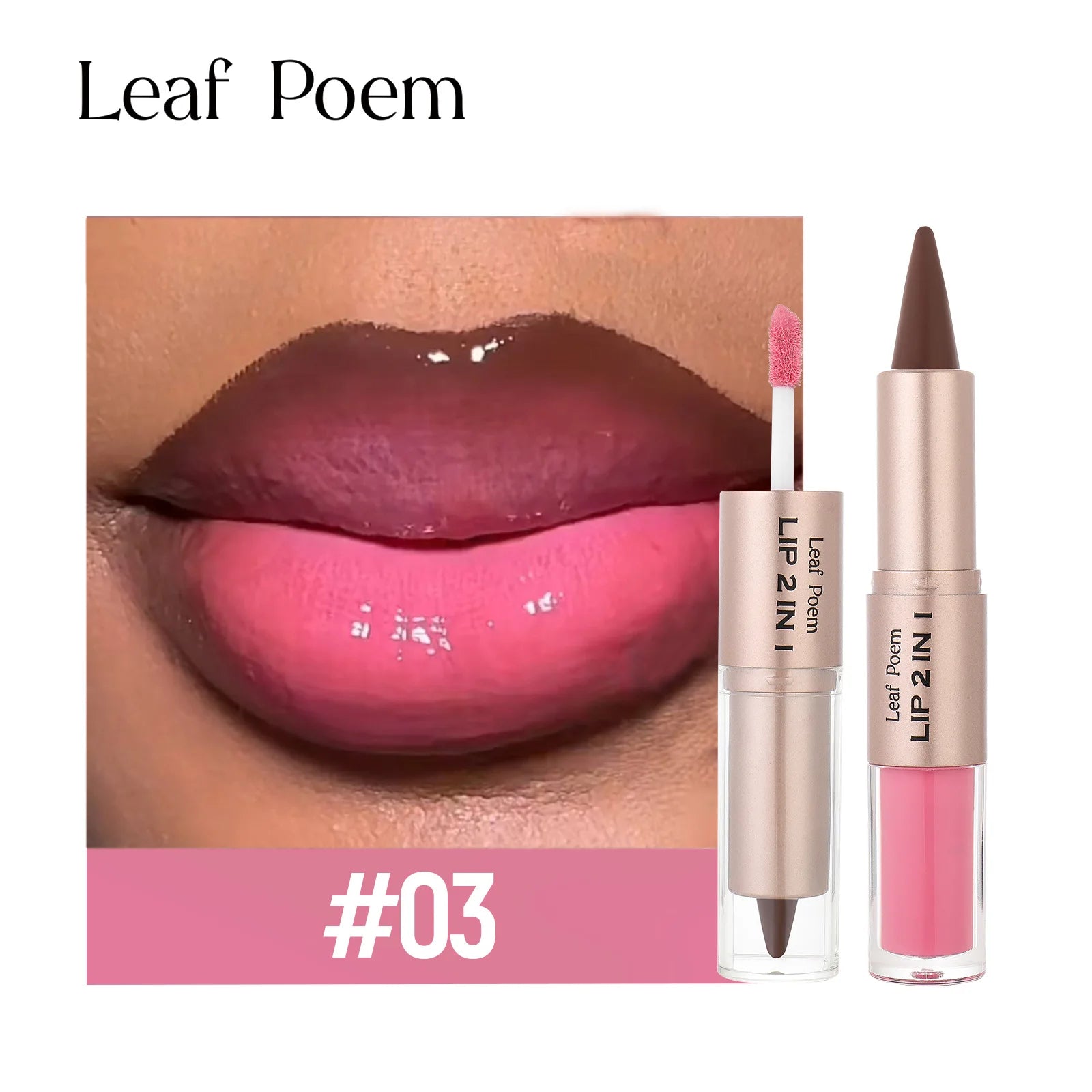 Black Brown Tapered Lip Liner Contour Pencil Double Head Mirror Plumping Lip Glaze Crystal Gloss Sexy Red Lips Tint Makeup New