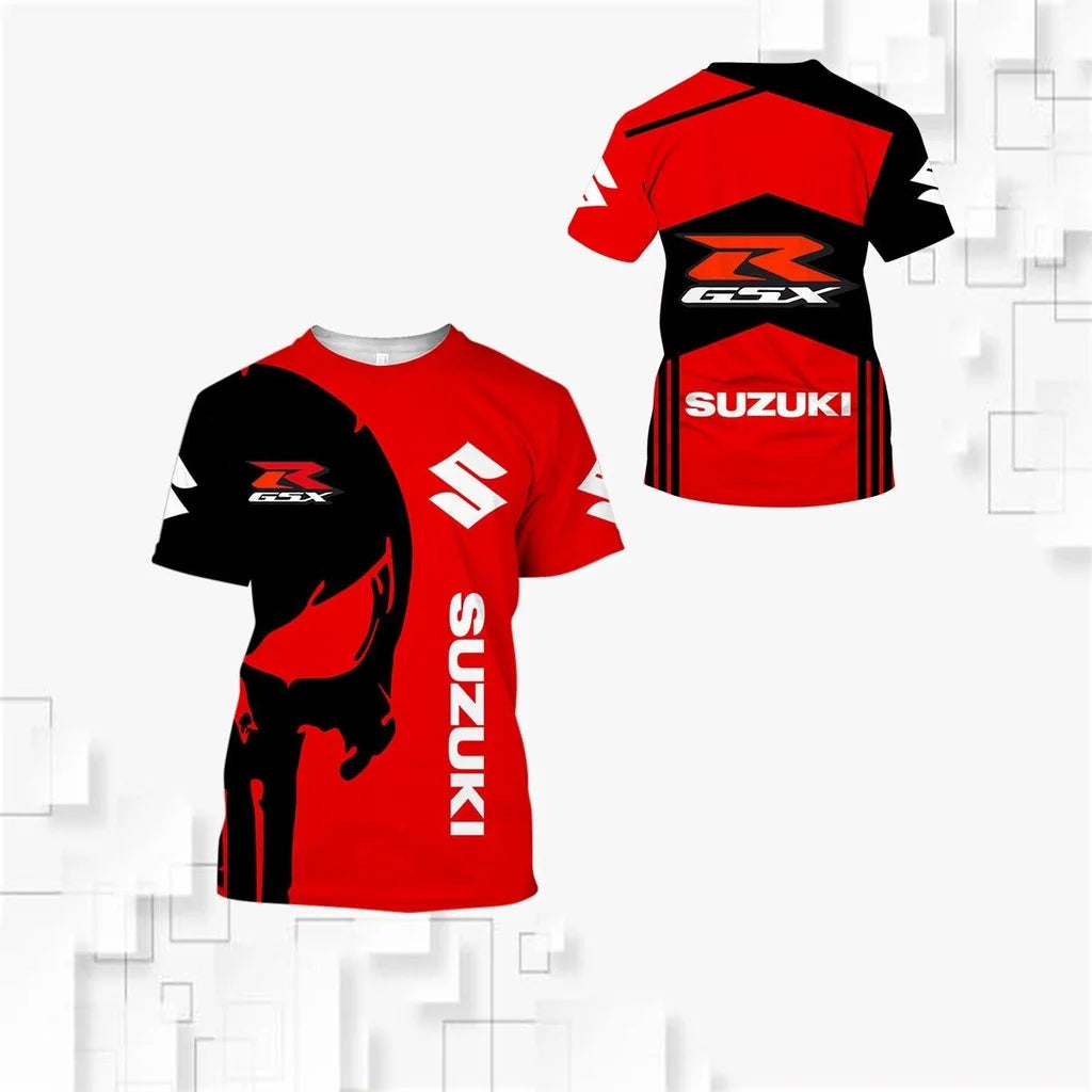 Suzuki 2026 Fashion 3D Print Men T-shirt Summer Daily Outdoor Sports Fitness Quick-drying Breathable Casual Street Short Sleeve