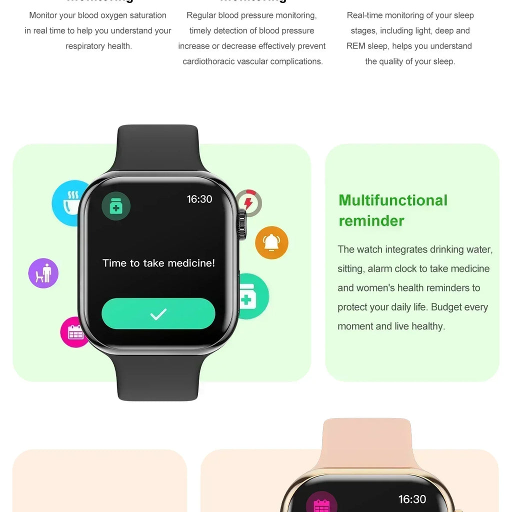 New GPS Smart Watch Series 10 For Apple Watch 10 Memory Music Video Bluetooth Call Waterproof NFC Smartwatch For Android IOS